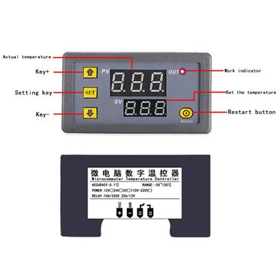 W3230 Röle Çıkışlı Dijital Termostat 24V 240W Sıcaklık Kontrol Cihazı