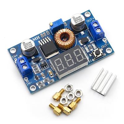 XL4015 5A Dijital Ekranlı DC-DC Ayarlanabilir Voltaj Düşürücü Voltmetre