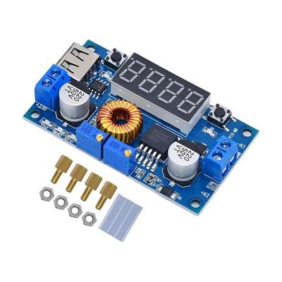 XL4015 75W 5A DC-DC Voltmetre Ekranlı (4Digits) Voltaj Düşürücü Modül(Usb Çıkışlı)