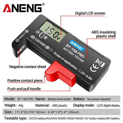 ANENG BT-168 PRO Pil Test Cihazı
