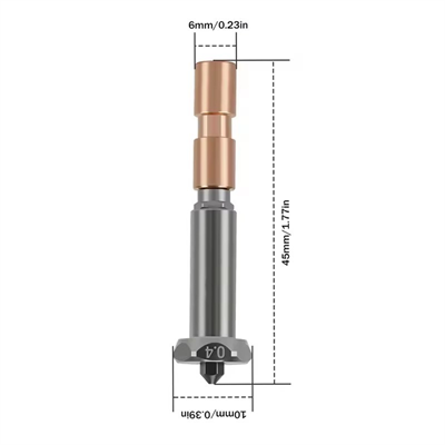 Anycubic Kobra 3 Max Bi Metal Değiştirilebilir Sertleştirilmiş Çelik Nozzle-0.4mm