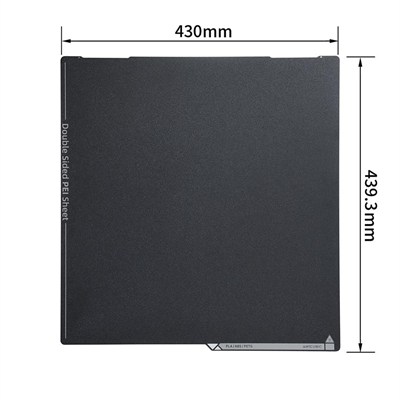 Anycubic Kobra 3 Max Orijinal Siyah Çift Taraflı Pütürlü Pei Kaplı Yay Çeliği Tabla-430x440mm