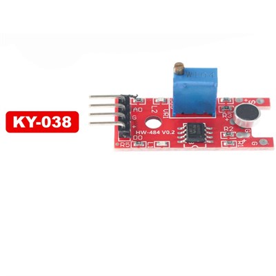 Arduino Uyumlu Mikrofonlu ve Yüksek Hassasiyetli Ses Sensör Modülü-KY-038