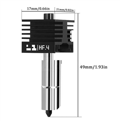Bambu Lab H2D-H2S-H2C-P2S-A1-A1 Mini Yüksek Akışlı Sertleşleştirilmiş Çelik Mekanik Hotend Kiti-0.4mm