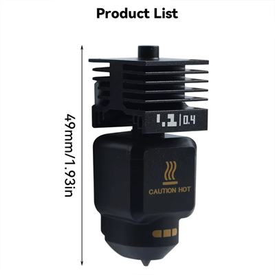 Bambu Lab P2S Sertleşleştirilmiş Çelik Mekanik Hotend Kiti-0.4mm