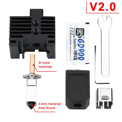 Bambu Lab X1 P1P Yükseltilmiş Hotend TZ V2.0 Bi Metal Heatbreak-Siyah