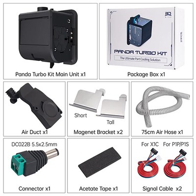 BIGTREETECH Panda Turbo Kit-X1 P1 Serisi uyumlu Turbo Parça Soğutma Fanı