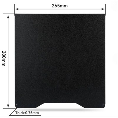 Creality Hi Çift Taraflı Siyah Pütürlü Pei Tabla-265x280mm
