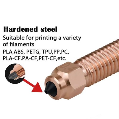 Creality Unicorn Quick-Swap Sertleştirilmiş Çelik Bi Metal Nozzle K1-K1C-K1 Max-Ender3 V3 Uyumlu(0.4mm)