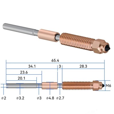 Creality Unicorn Quick-Swap Sertleştirilmiş Çelik Bi Metal Nozzle K1-K1C-K1 Max-Ender3 V3 Uyumlu(0.4mm)