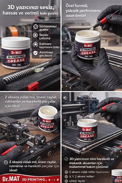 Dr.Mat 3D Yazıcı Gres Yağı 100 Gr