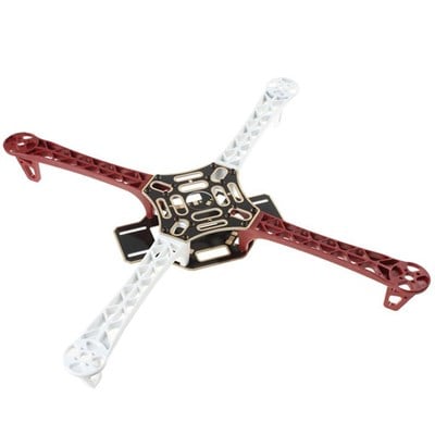 F450 PCB Kartlı Quadcopter Gövde Kiti-Kırmızı-Siyah Kollar