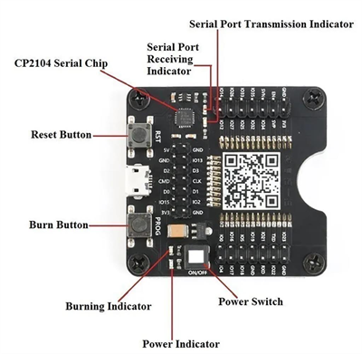 ESP-WROOM-32 Programlayıcı Adaptör Modülü-Geliştirme Kartı Test Kiti