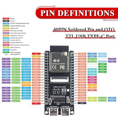 ESP32 S3 N16R8+2.8 Inch TFT SPI 240x320+ESP32-S3 Geliştirme Kartı V1.3(3Lü Set)