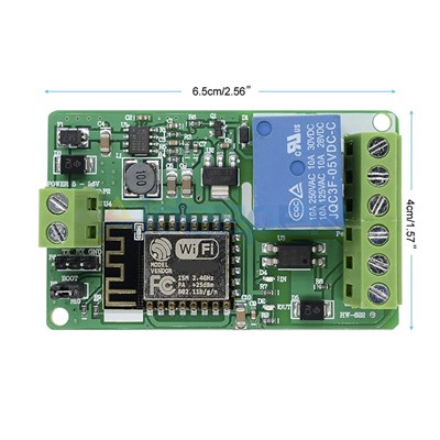 ESP8266 ESP-12F AC 90-250v-DC 5-26V 1 Kanal Wifi Röle Modülü
