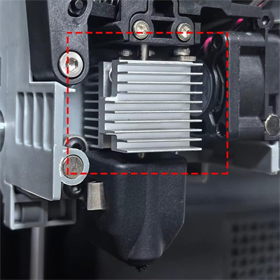 Flashforge AD5X Hotend Üst Soğutucu Blok-Gümüş