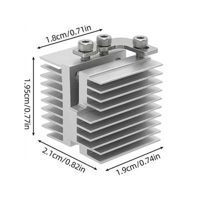 Flashforge AD5X Hotend Üst Soğutucu Blok-Gümüş