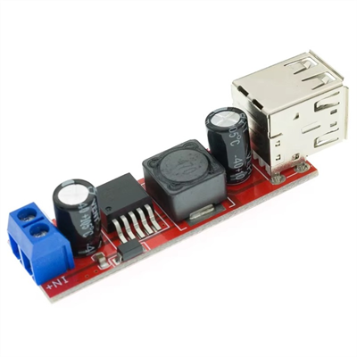 LM2596 Çift USB Çıkışlı Voltaj Düşürücü Regülatör-6-40V Girişli-USB 5V Çıkışlı