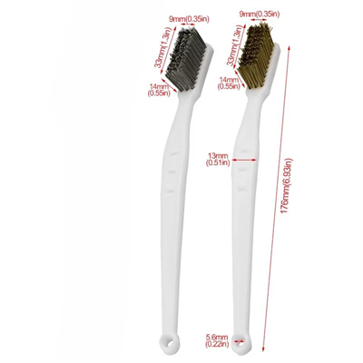 Nozzle Temizleme Fırçası Seti-Bakır Telli+Çelik Telli