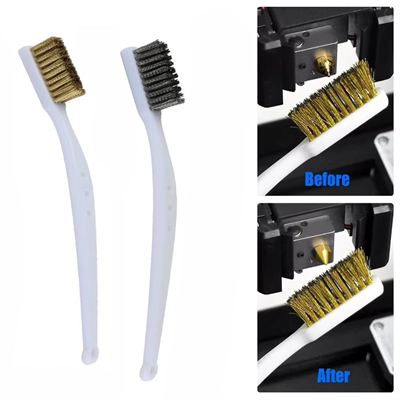 Nozzle Temizleme Fırçası Seti-Bakır Telli+Çelik Telli