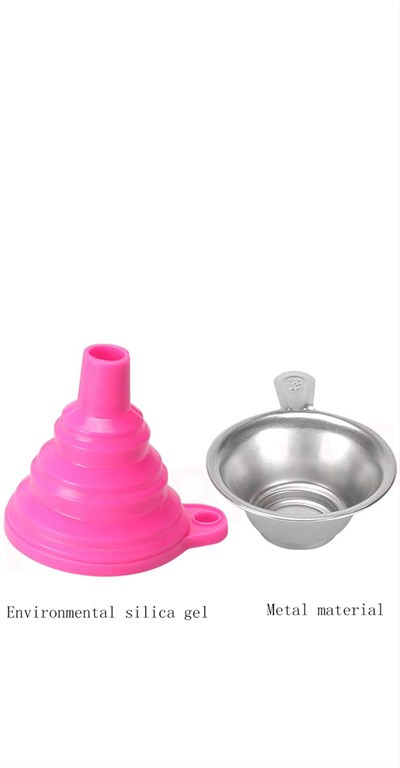 Sla Reçine İçin Metal Süzgeç Ve Silikon Huni(Pembe)
