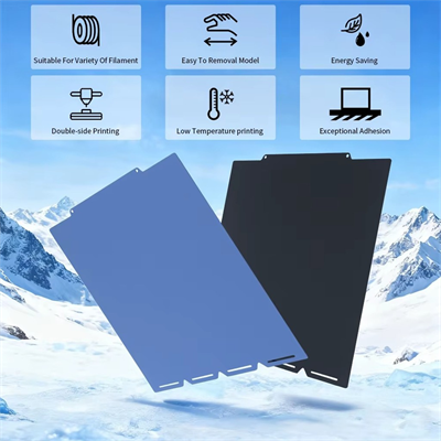 Snapmaker U1 Çift Taraflı Düşük Sıcaklık Soğuk Baskı Yüzeyi-Siyah-270x270mm