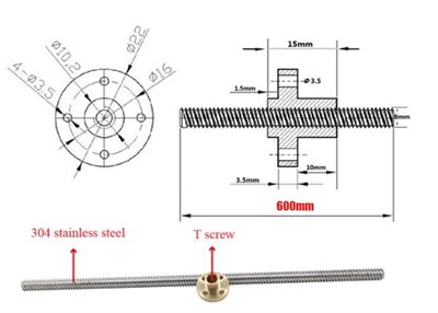 T8 8 Hatve Trapez Mil+Somun(900mm)
