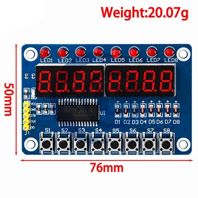 TM1638 7 Segment Display-Buton-Led Geliştirme Kartı