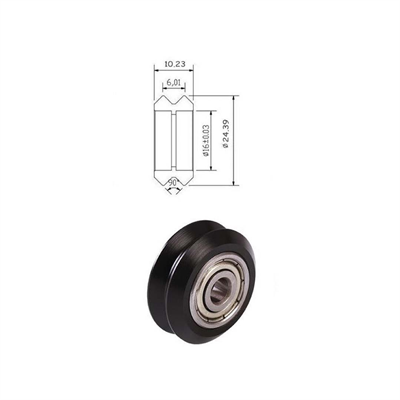 V Slot Rulmanlı Teker(W Tip)