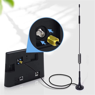 Yüksek Kazançlı 4G-LTE 5dBi 700-2600 MHz SMA Erkek Wifi Anten-32cm