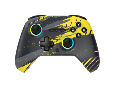 Claw's Tactical Mortal 2.4 Ghz/BT Çift Kablosuz Mod - Chromatic RGB - Makro - Silikon Switch - HALL 3D - Titreşimli - Turbo Modu - 18 Tuşlu Gamepad - Blackout Yellow