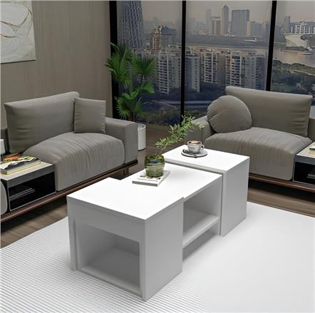 Erguliya 3 Lü Takım Zigonlu  Orta Sehpa