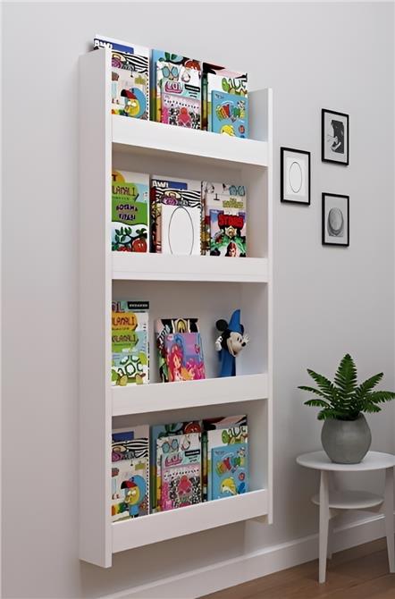 Erguliya Çocuk Odası Eğitici & Bebek Odası 4 Raflı Kitaplık