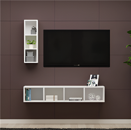 Erguliya Duvar Raflı Tv Ünitesi