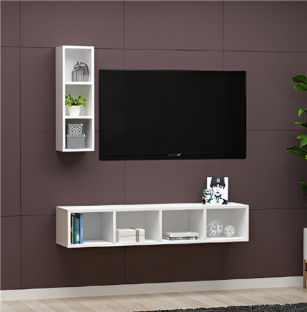 Erguliya Duvar Raflı Tv Ünitesi