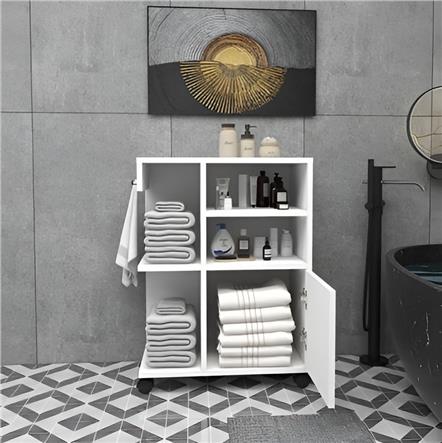Erguliya Kapaklı 4 Raflı Banyo Dolabı
