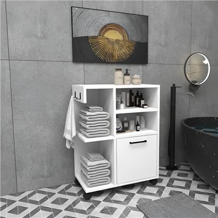 Erguliya Kapaklı 4 Raflı Banyo Dolabı