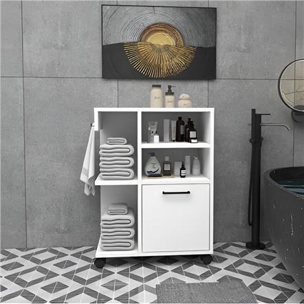 Erguliya Kapaklı 4 Raflı Banyo Dolabı