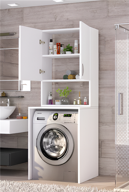 Erguliya Üst Dolaplı Çok Amaçlı Çamaşır Makinesi Dolabı