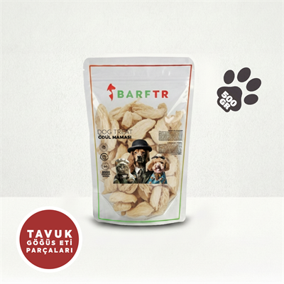Tavuk Göğüs Eti Parçaları Atıştırmalık Ödül Maması 500 GRAM Kediler İçin