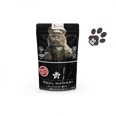 Tavuk Göğüs Eti Parçaları Atıştırmalık Ödül Maması 80 GRAM Kediler İçin