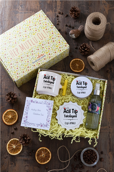 Acil Tıp Teknisyeni Hediye Kutusu - Kişiye Özel T Kupa, Kolonya, Bardak Altlığı, Mum