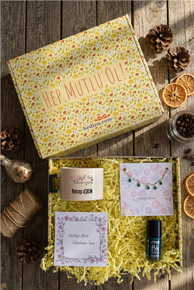 Acil Tıp Teknisyeni Hediye Kutusu - Kişiye Özel Lüks Fincan, Bileklik, Oje