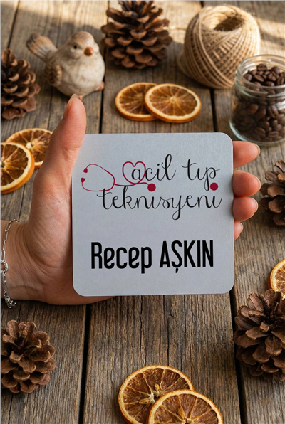 Acil Tıp Teknisyeni Kişiye Özel Bardak Altlığı