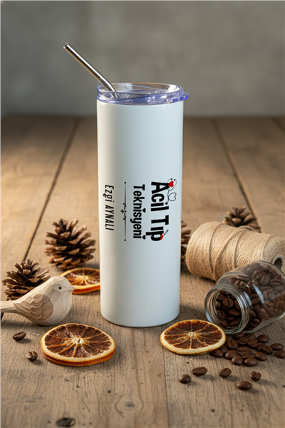 Acil Tıp Teknisyeni Kişiye Özel Pipetli Çelik Termos