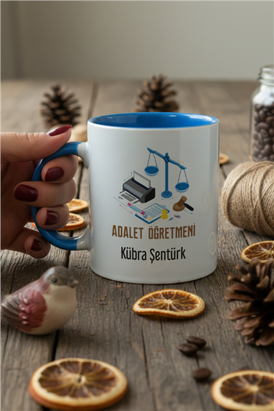 Adalet Öğretmeni Kişiye Özel Kupa Bardak Standart