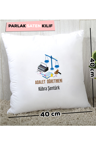 Adalet Öğretmeni Kişiye Özel Yastık