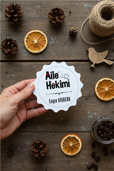 Aile Hekimi Kişiye Özel Bardak Altlığı