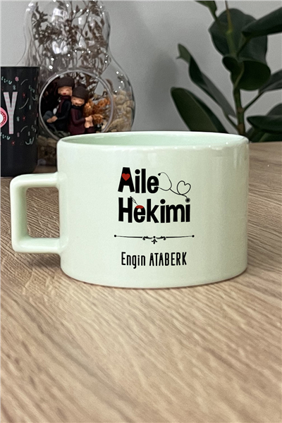 Aile Hekimi Kişiye Özel Lüks Pastel Fincan