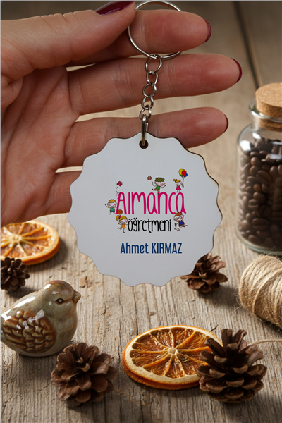 Almanca Öğretmeni Kişiye Özel Anahtarlık